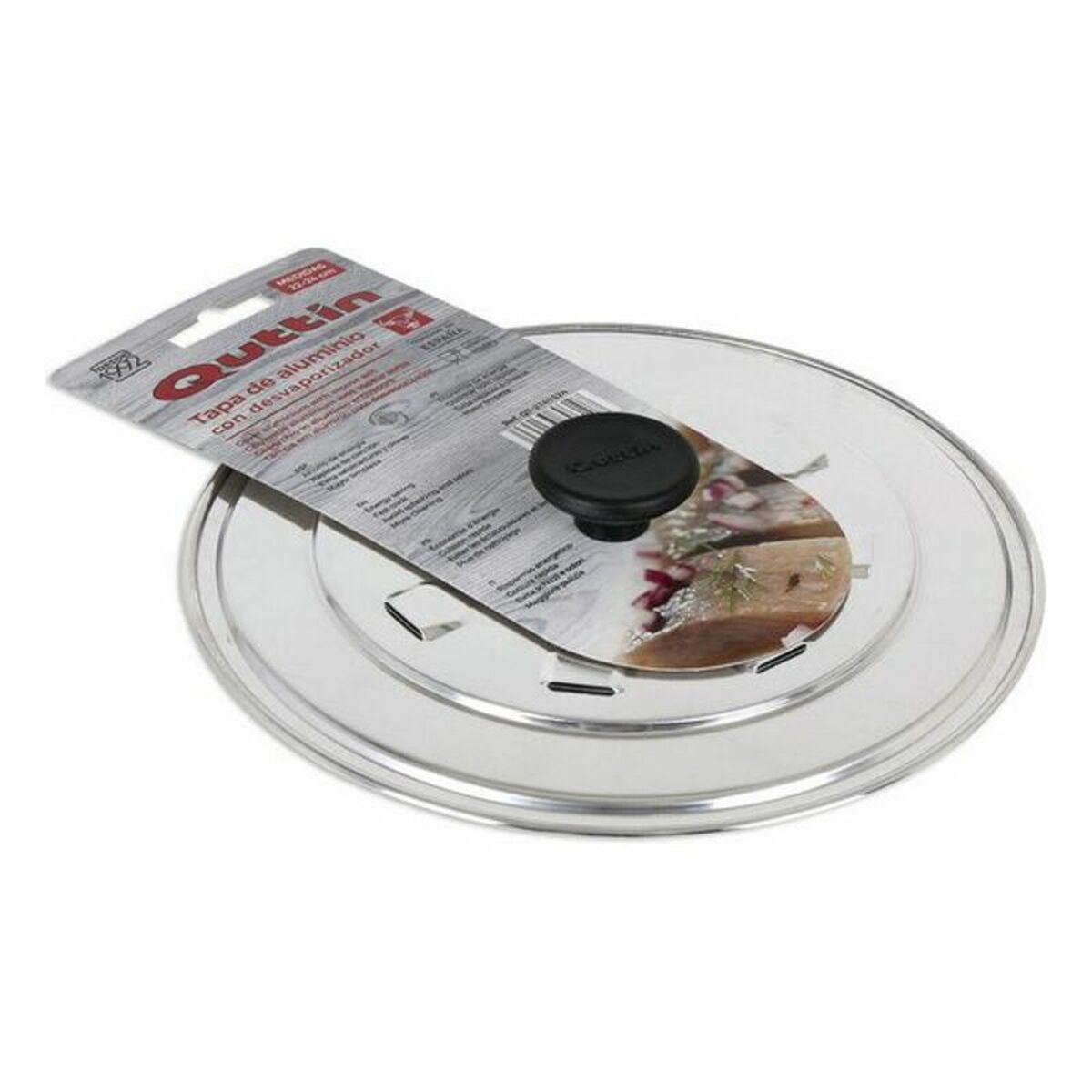 Frying Pan Lid with Steam Holes Quttin Aluminium/Ø 28 cm