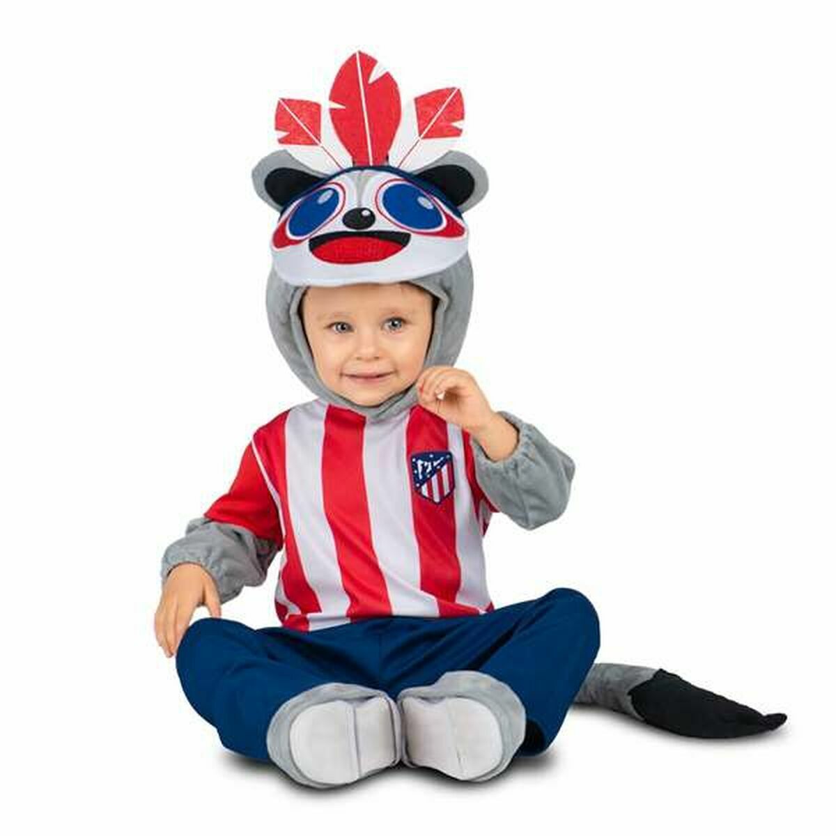 Costume for Babies Atlético Madrid Red American Indian 5 Pieces/24-36 Months