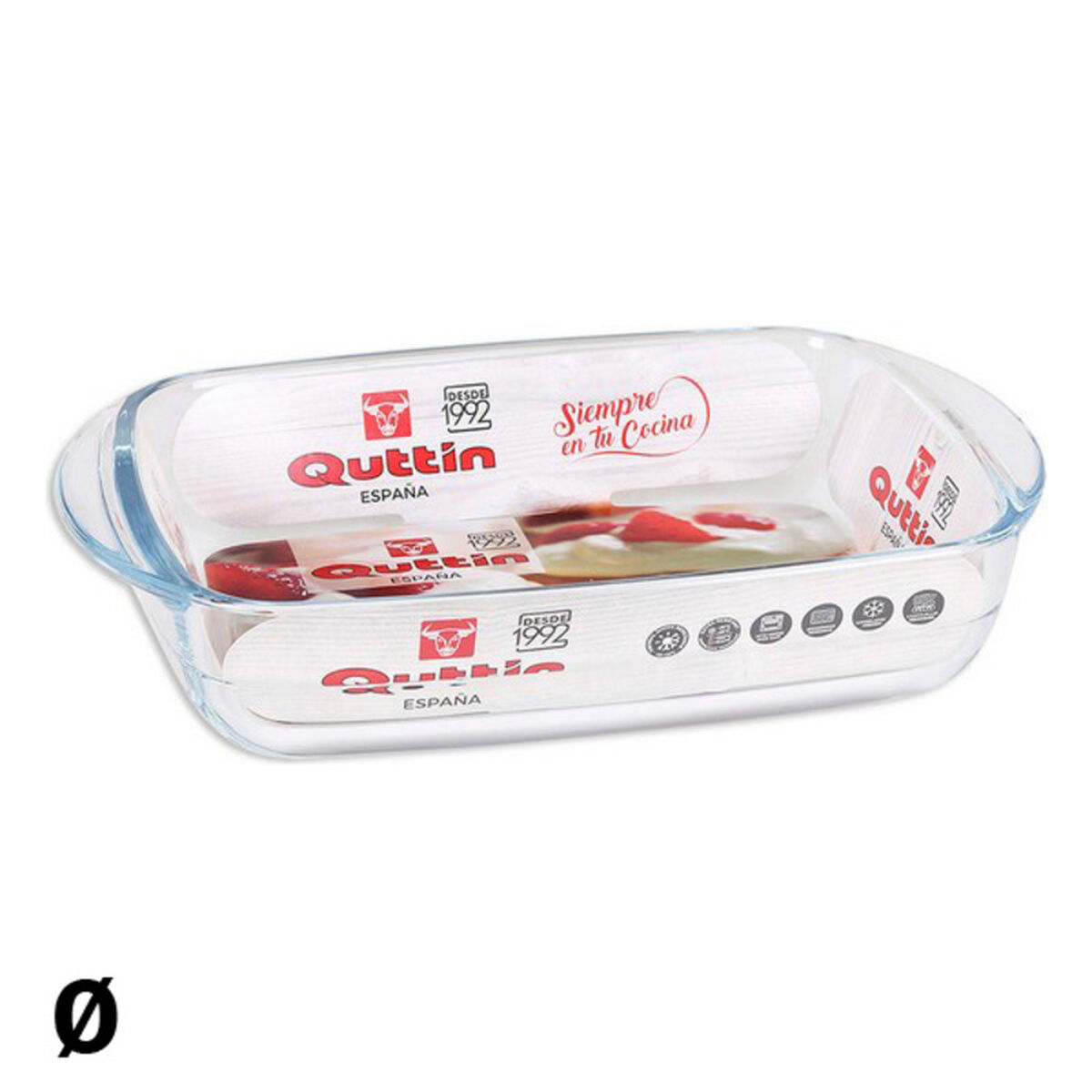 Baking tray Quttin Glass Rectangular/950 ml - 22,8 x 14,9 x 4,5 cm