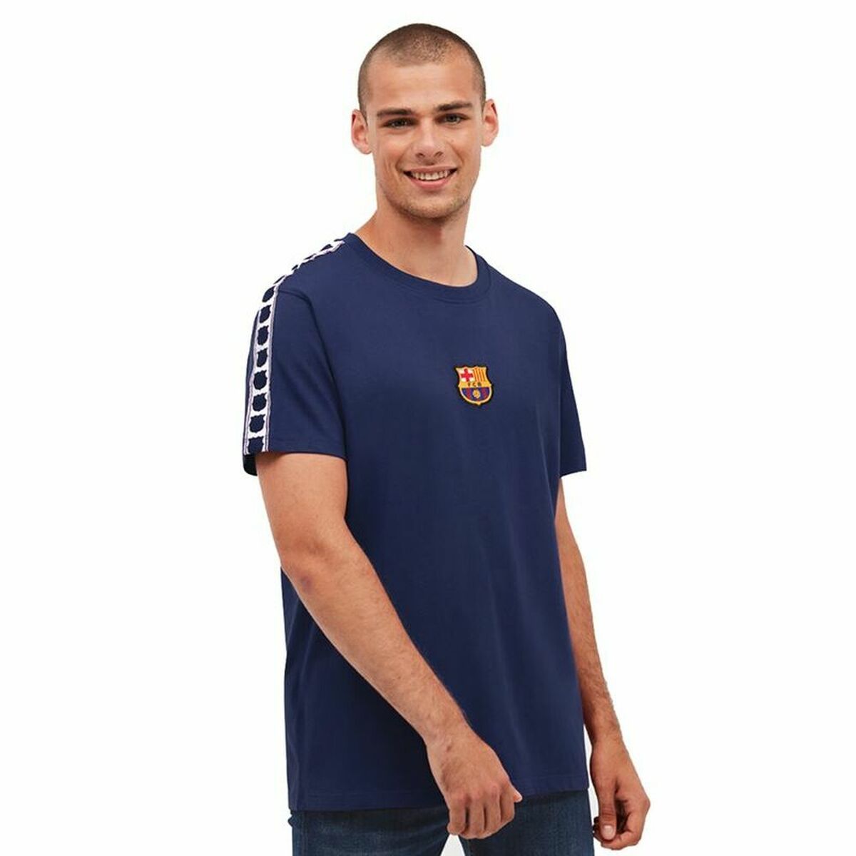 Men's Short-sleeved Football Shirt F.C. Barcelona Navy Blue/S
