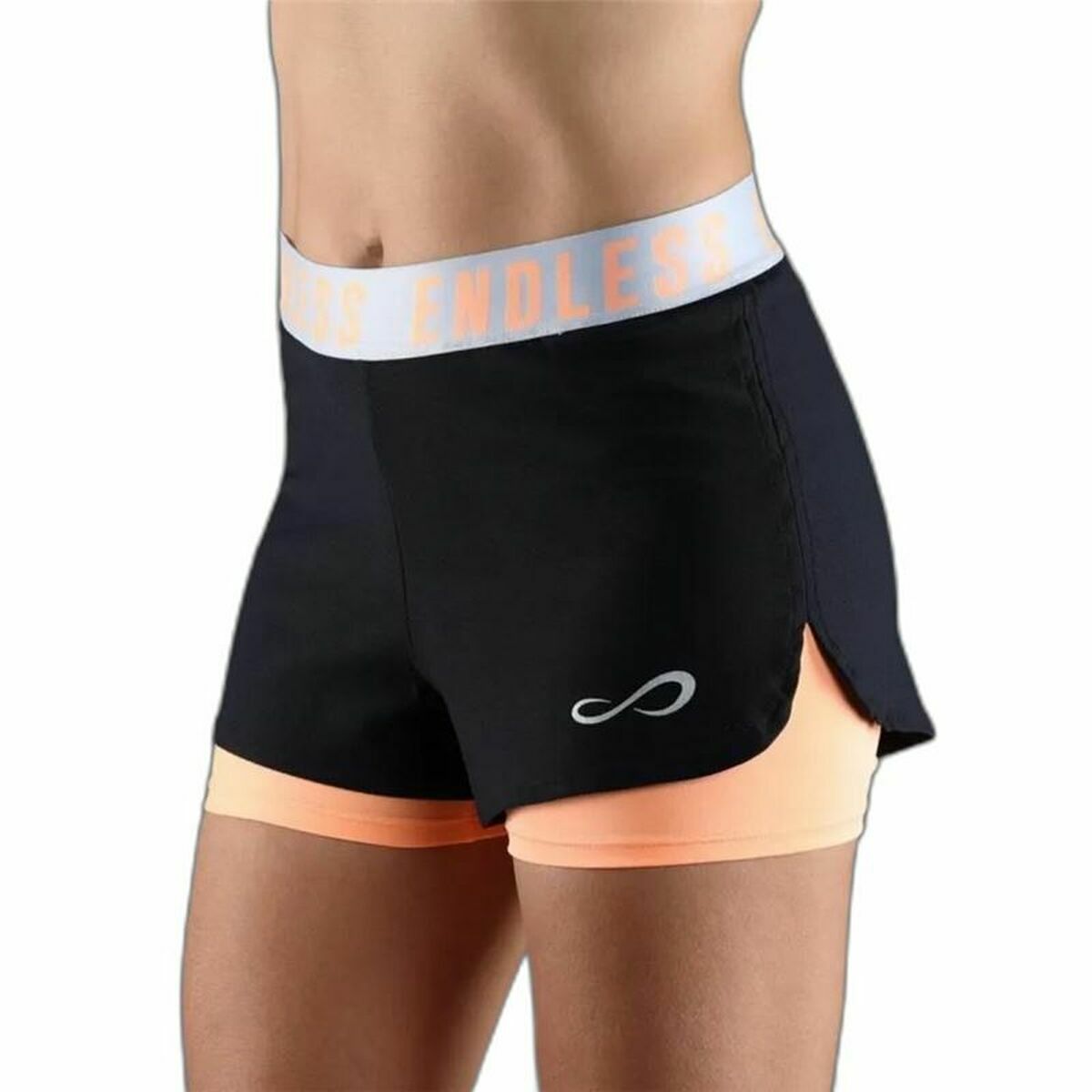 Sports Shorts for Women Endless Tech Iconic Orange Black/L