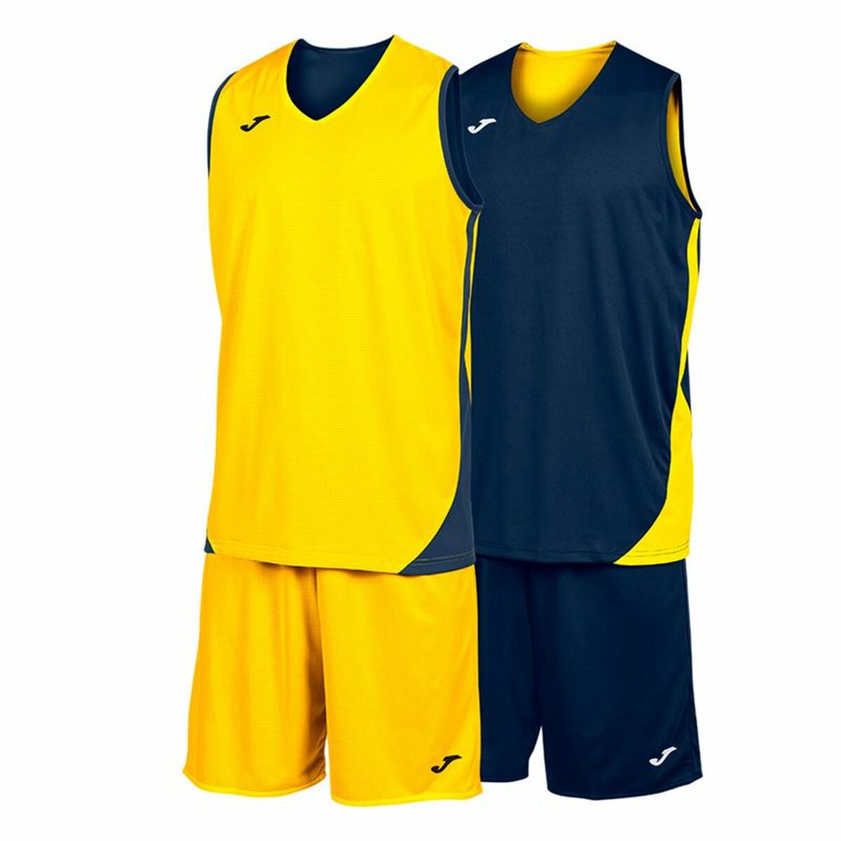 Adult's Sports Outfit Joma Sport Kansas Yellow Multicolour Navy Blue 2 Pieces/XL