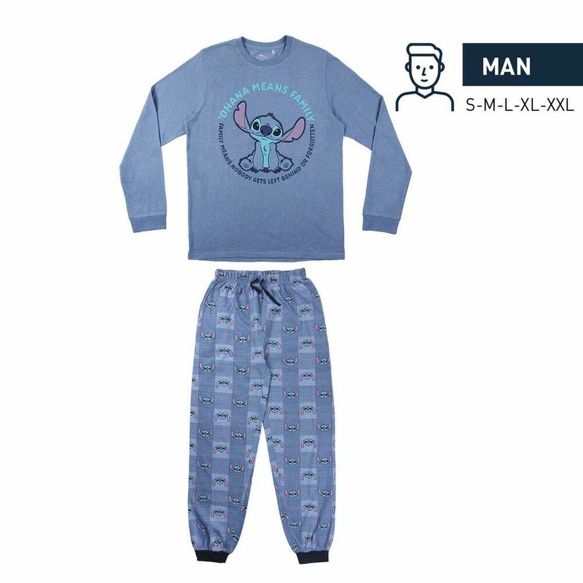 Pyjama Stitch Men Blue (Adults)/XXL