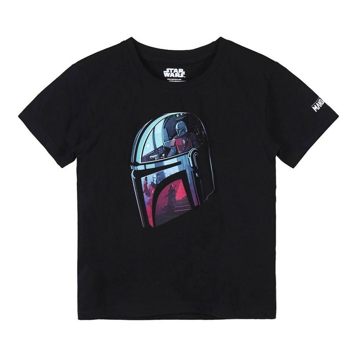 Child's Short Sleeve T-Shirt The Mandalorian Black/6 Years