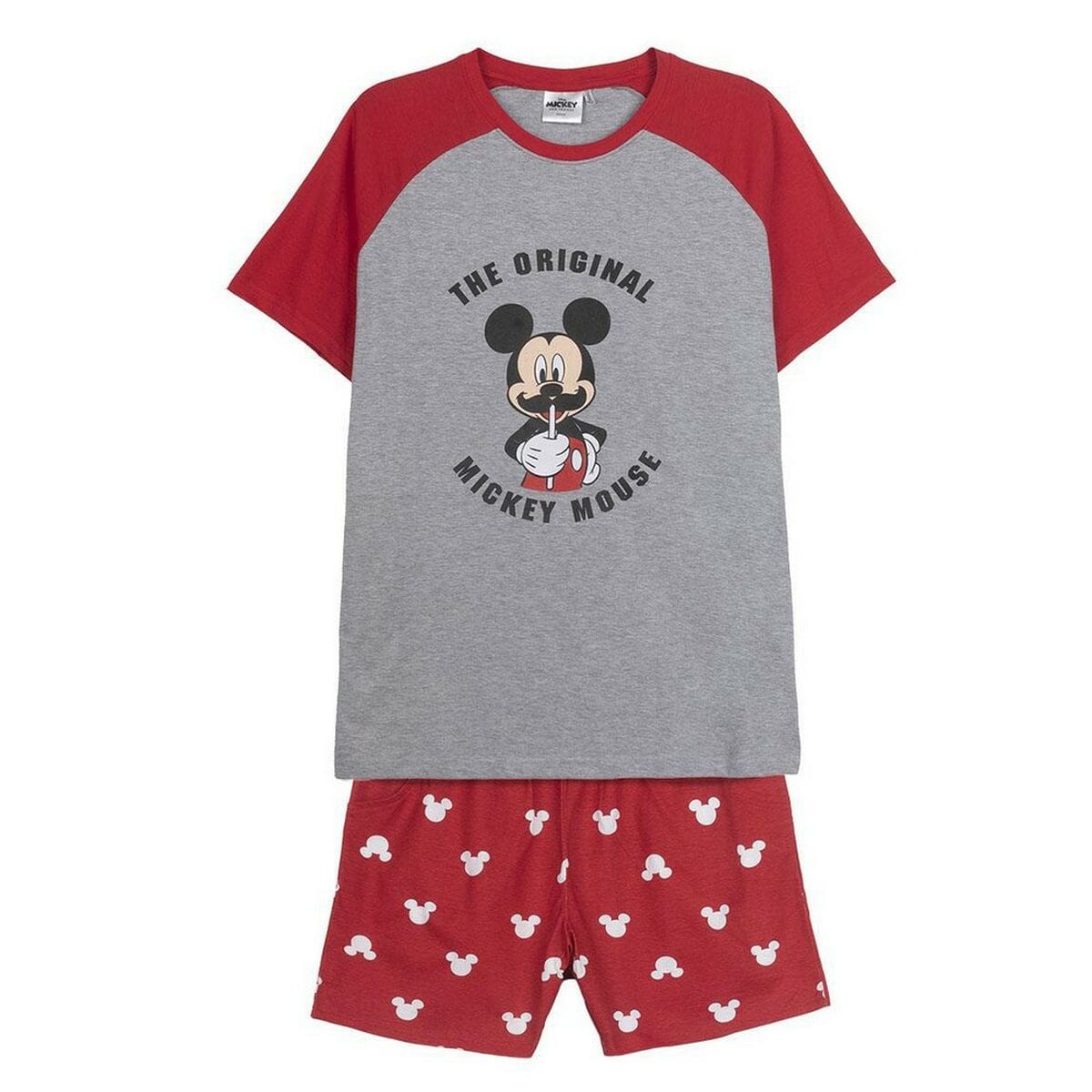 Summer Pyjama Mickey Mouse Red (Adults) Men Grey/XXL