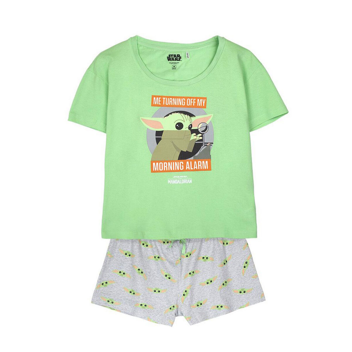 Summer Pyjama The Mandalorian Green Light Green Lady/XS