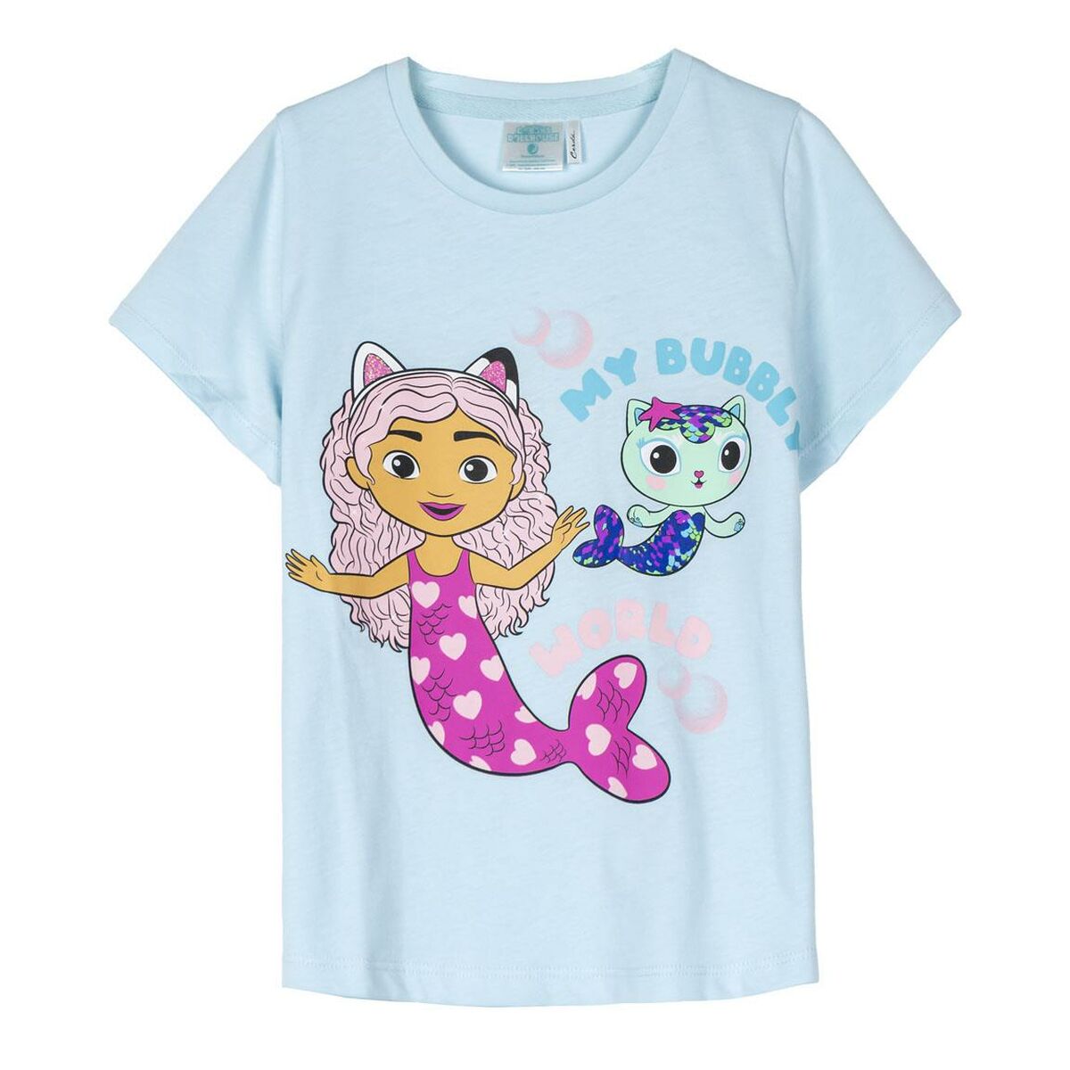 Child's Short Sleeve T-Shirt Gabby's Dollhouse Turquoise/2 Years