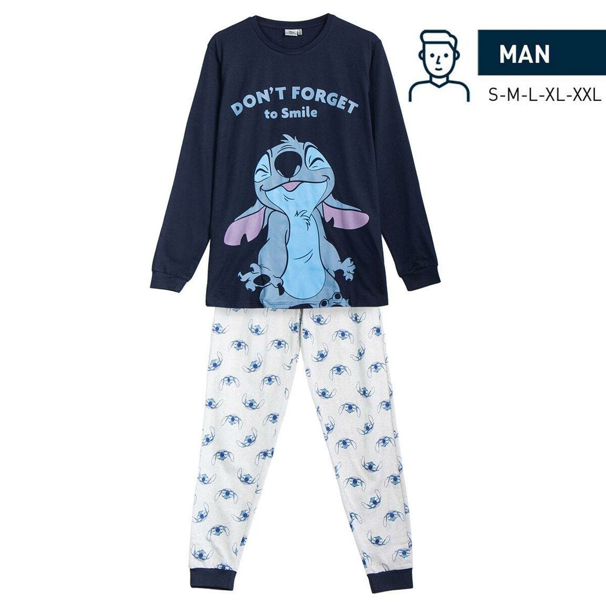 Pyjama Stitch Blue/XS