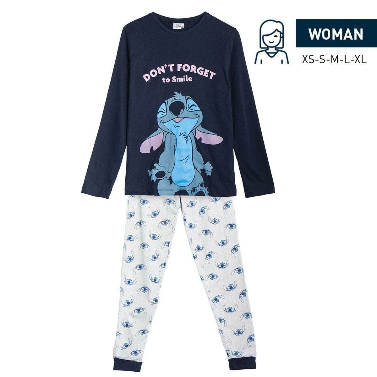 Pyjama Stitch Blue (Adults)/XXL