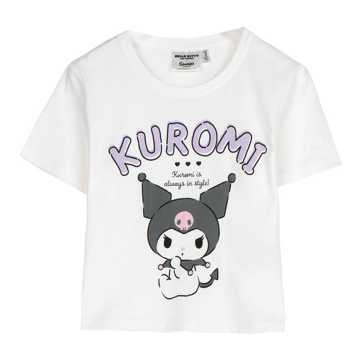 Child's Short Sleeve T-Shirt Hello Kitty White/8 Years