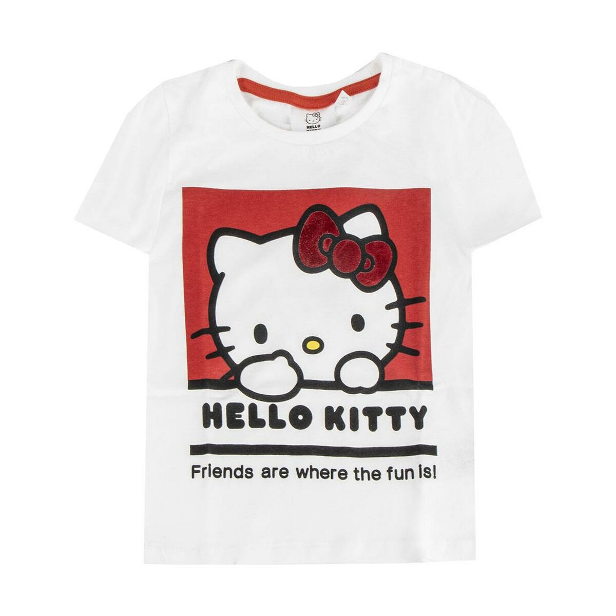 Child's Short Sleeve T-Shirt Hello Kitty White/4 Years