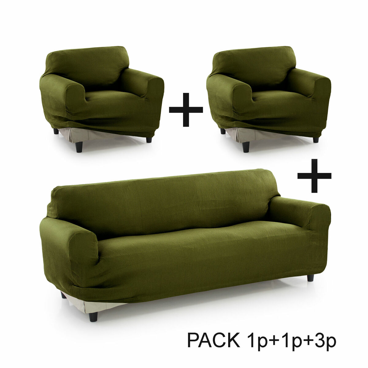 Sofa Cover Sofakover Pocket Trio Romeo 3 Units/Turquoise