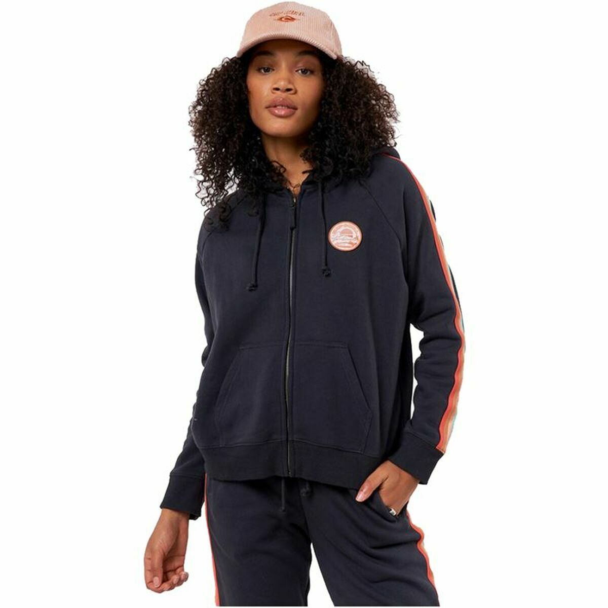 Women’s Hoodie Rip Curl Full Zip Striped/L