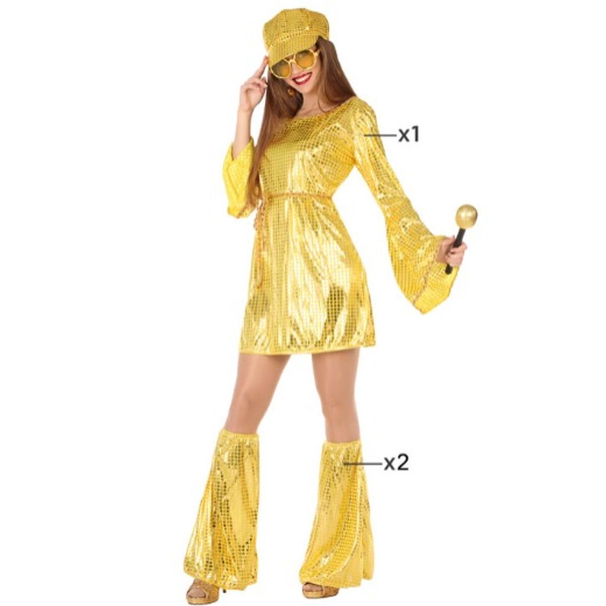 Costume for Adults Golden/XS/S