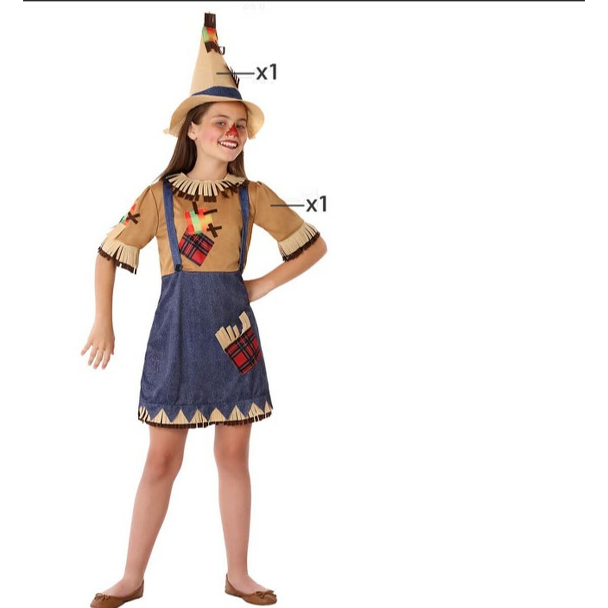 Costume for Children Brown Scarecrow Fantasy/3-4 Years