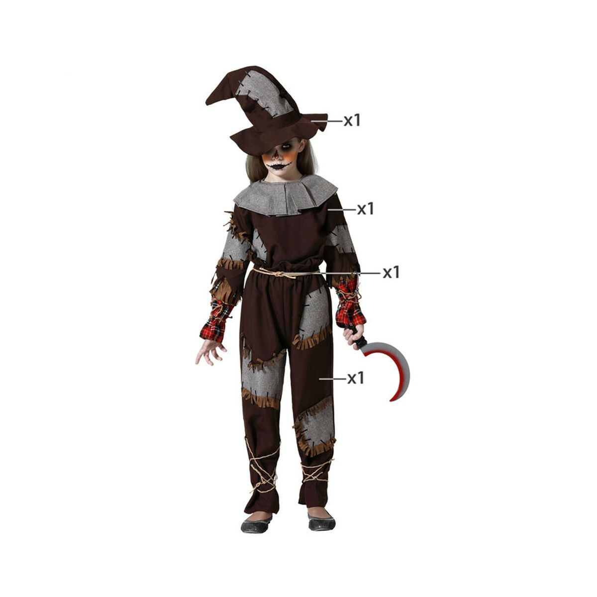 Costume for Children Scarecrow Bloody/3-4 Years