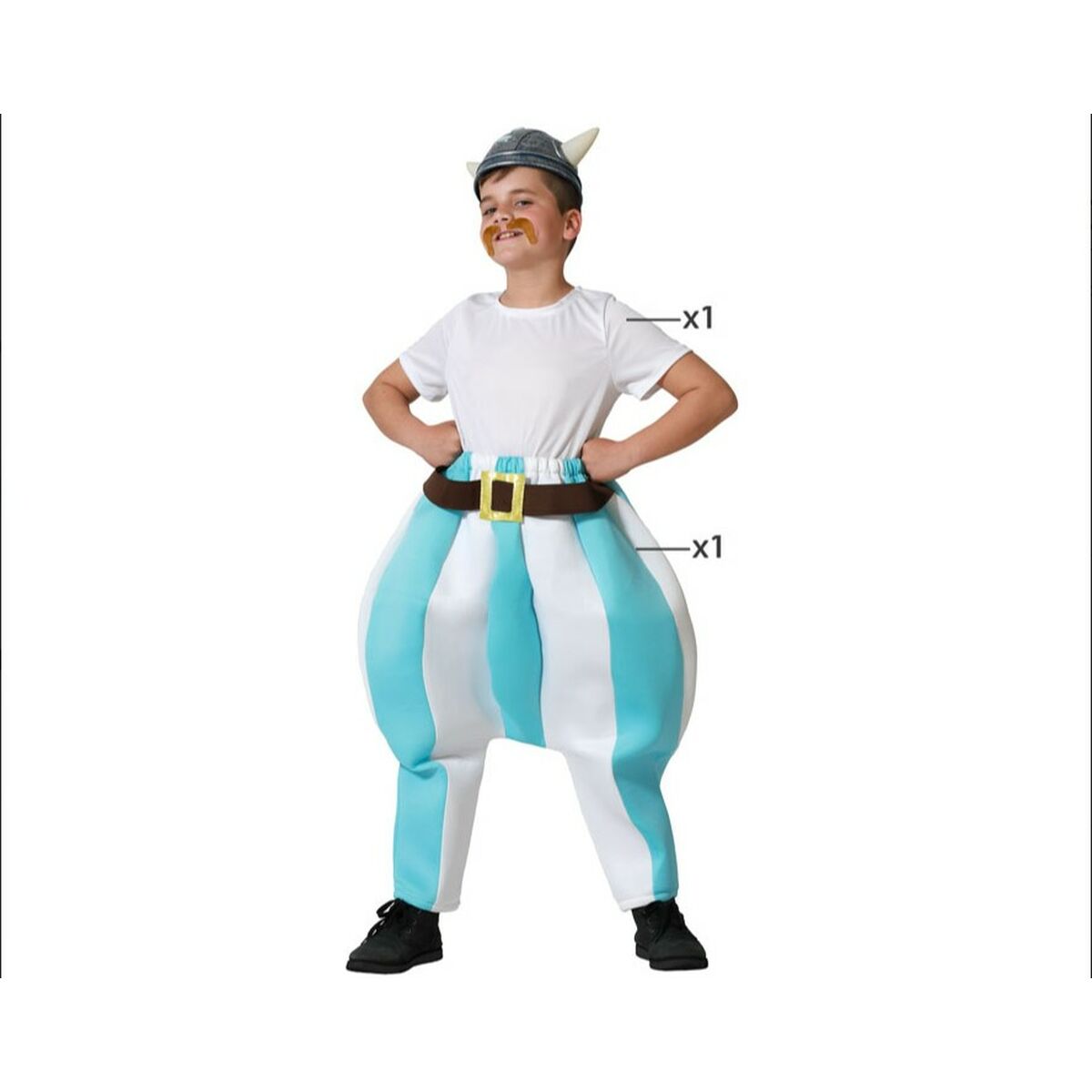 Costume for Children Blue Male Viking/3-4 Years