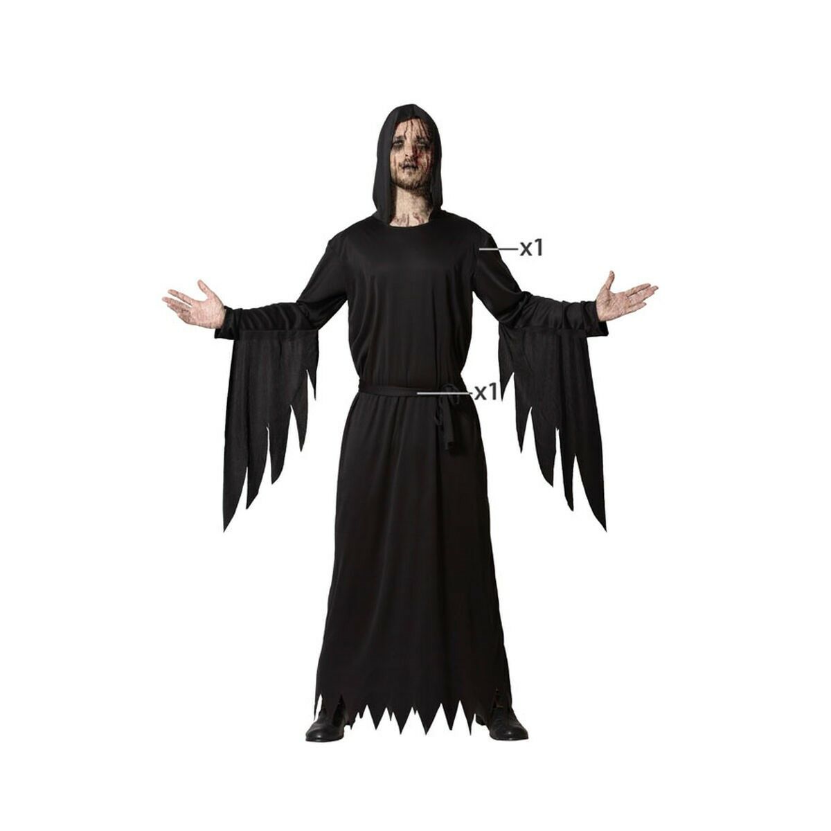 Costume for Children Black Zombies/XS