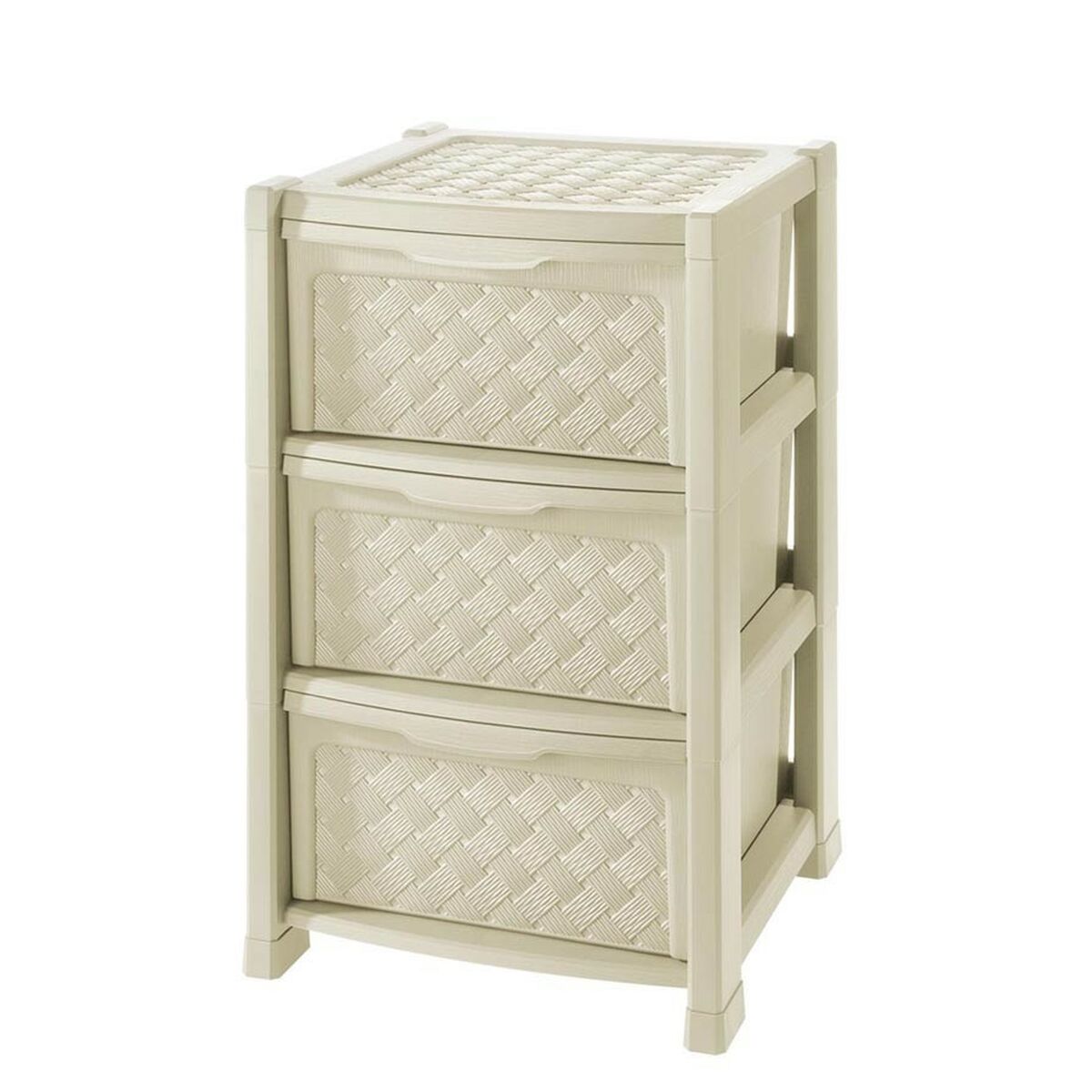Chest of drawers Tontarelli Arianna 3 drawers White 38 x 38 x 60 cm/White