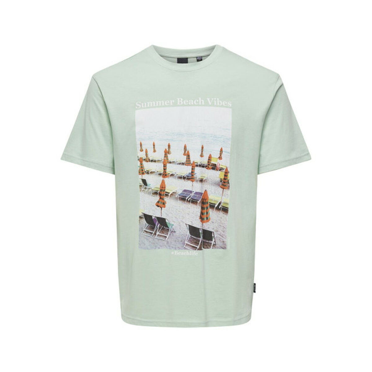 Men’s Short Sleeve T-Shirt Only & Sons Onskolton Reg Beach Surf Green/2XL