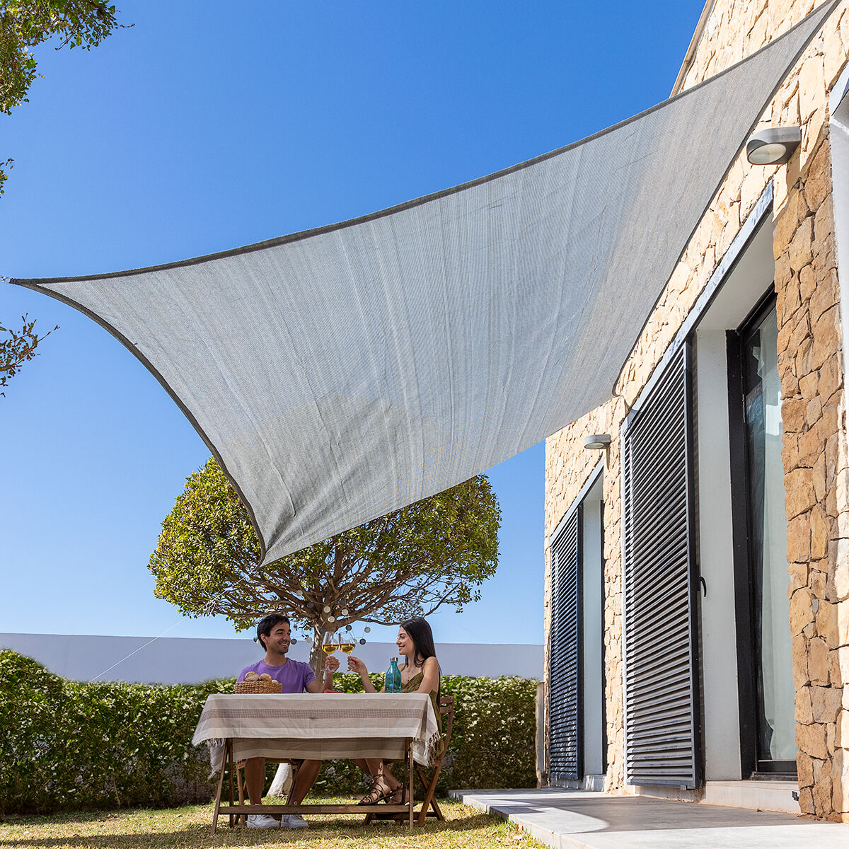 Rectangular Shade Sail Reshad InnovaGoods 3 x 4 m/Grey