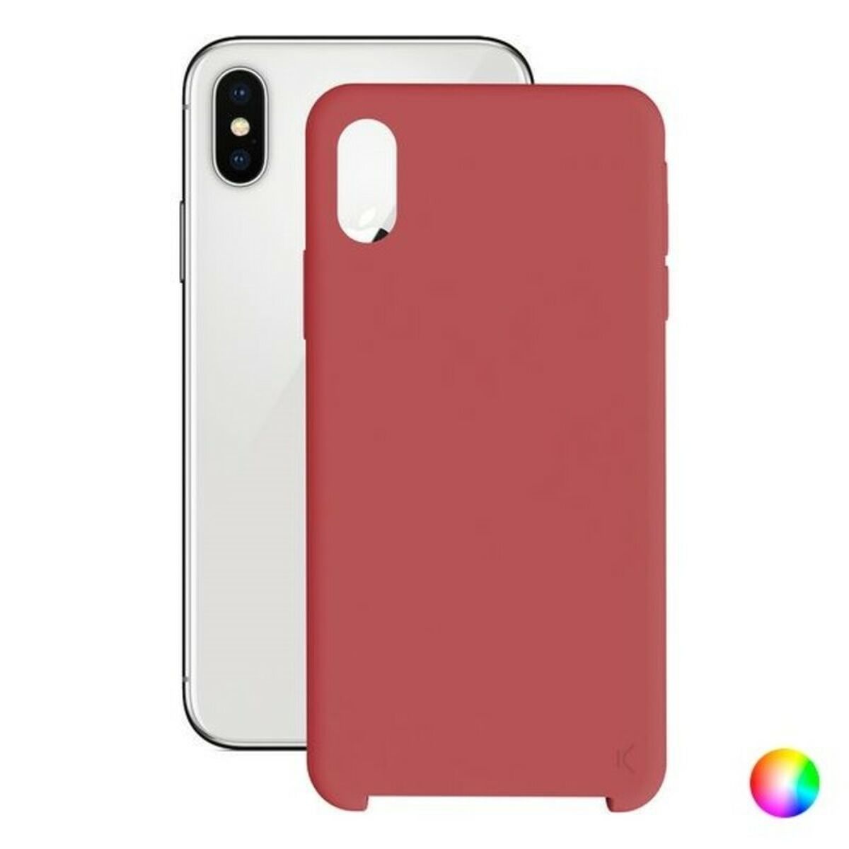 Mobile cover iPhone X/XS KSIX Soft Iphone X, XS/Turquoise
