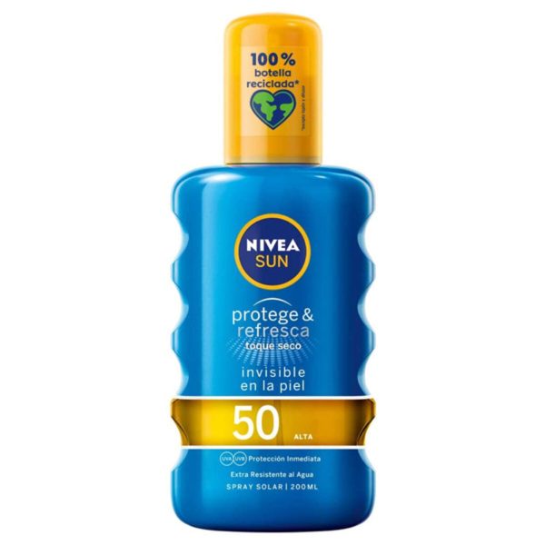 Spray Sun Protector PROTEGE & REFRESCA Nivea 4005900725332 Spf 50 (200 ml) Spf 50 200 ml
