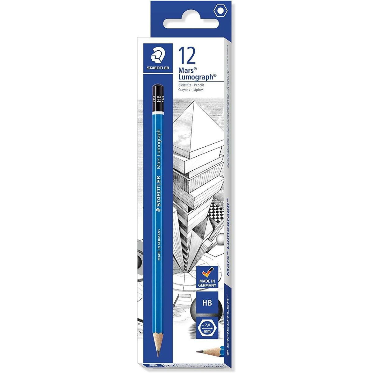 Pencils Staedtler Mars Lumograph Set 2 mm HB (12 Units)