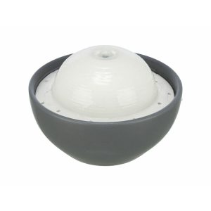 Pet Water Fountain Trixie FuenteVital Dome White Grey Ceramic