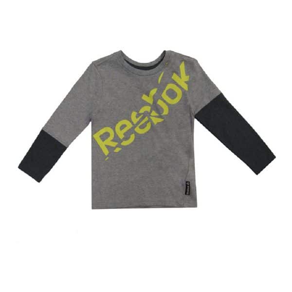 Long Sleeve T-Shirt Reebok B LS TEE Dark grey/XXS - Image 3