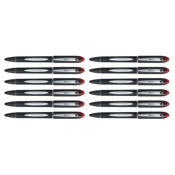 Liquid ink ballpoint pen Uni-Ball Rollerball Jestsream SX-210 Red 12 Units