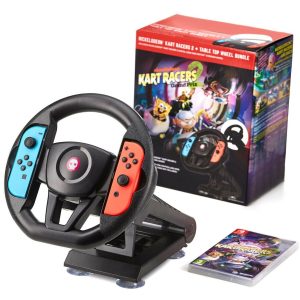 Racing Steering Wheel Nintendo NICKOLEDEON KART RACER 2 Black