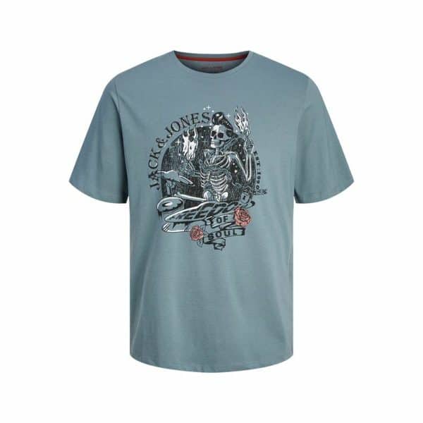 Men’s Short Sleeve T-Shirt Jack & Jones Blue/XXL - Image 4
