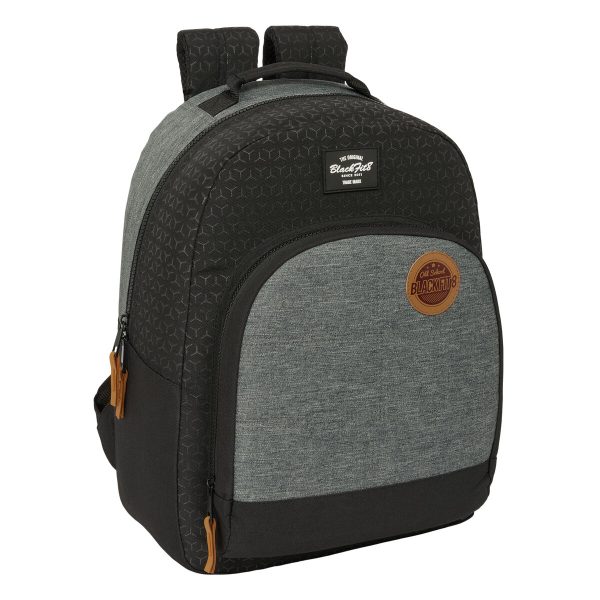 School Bag BlackFit8 Old school Black Grey 32 x 42 x 15 cm