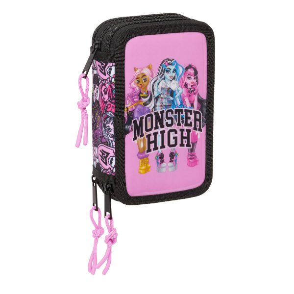 School Case with Accessories Monster High Drama Multicolour 12,5 x 19,5 x 5,5 cm 37 Pieces