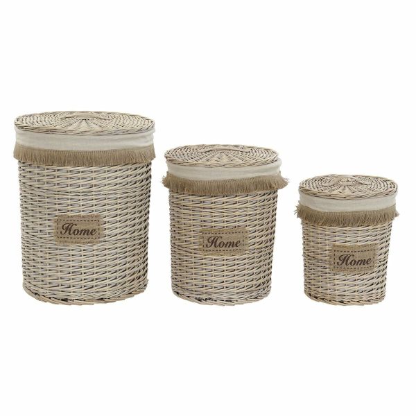 Basket set Home ESPRIT Multicolour 3 Pieces