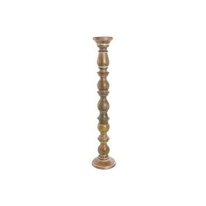 Candle Holder Home ESPRIT Brown Mango wood Natural Romantic 15 x 15 x 76 cm