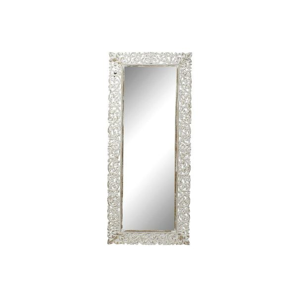 Wall mirror Home ESPRIT White Indian Man Stripped 66 x 3 x 164 cm