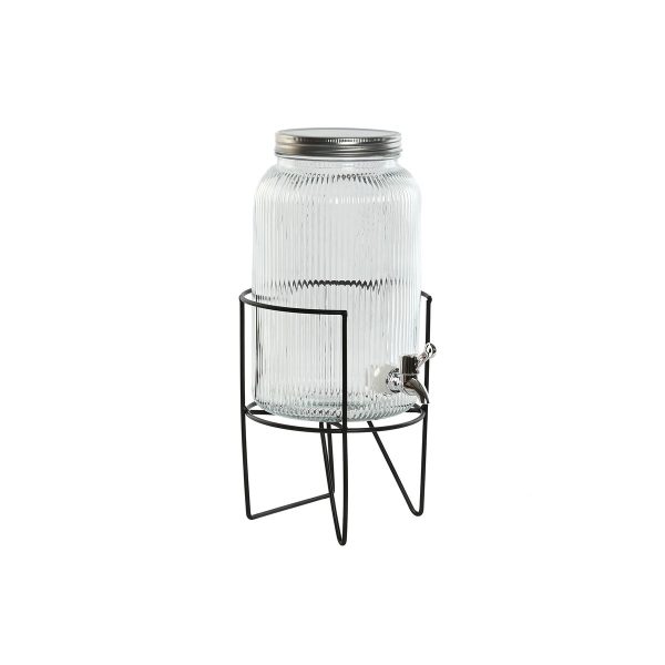 Water Dispenser Home ESPRIT Black Metal Silicone Crystal ABS 5 L 19,6 x 23,5 x 40,5 cm