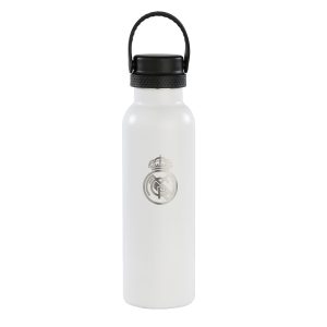 Thermal Bottle Real Madrid C.F. White Grey Polyester Silicone Stainless steel