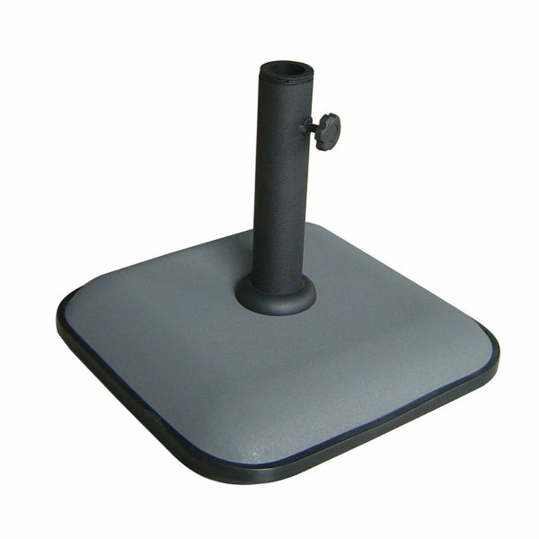 Marbueno Square Umbrella Base Cement 35X35X5.2 cm 11KG Grey Garden, Pool, Terrace 10454