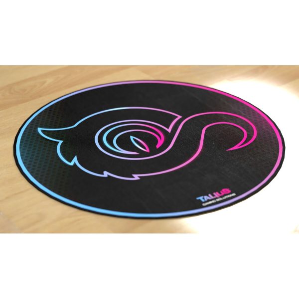 Gaming Mat Talius Floorpad 100 Black Cloth Ø 100 cm
