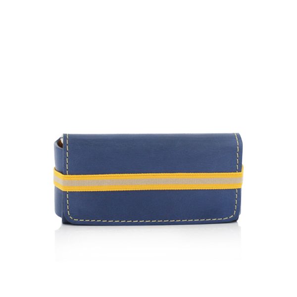 Toilet Bag Eight & Bob Zubehör Navy Blue Leather