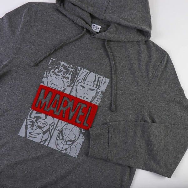 Men’s Hoodie Marvel Grey Dark grey/XXL - Image 7