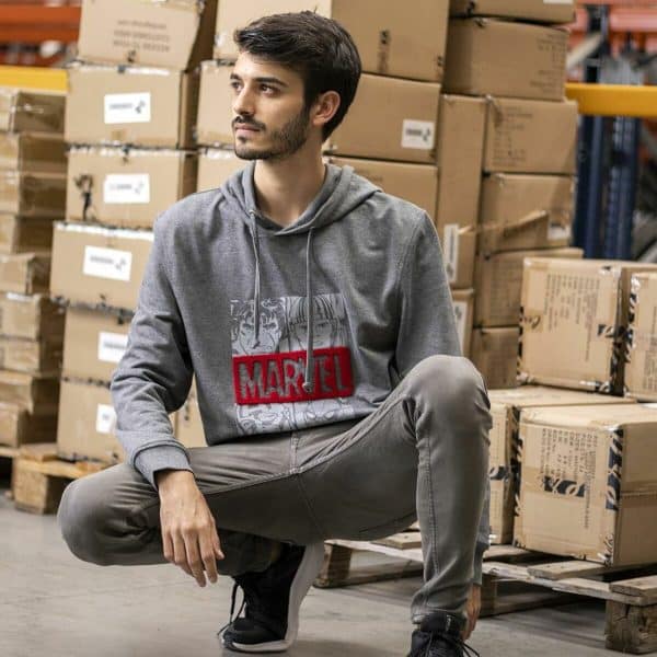 Men’s Hoodie Marvel Grey Dark grey/XXL - Image 8