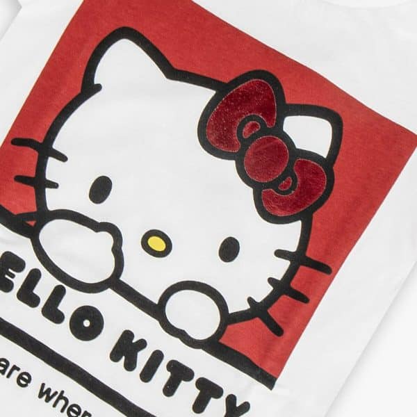 Child's Short Sleeve T-Shirt Hello Kitty White/4 Years - Image 2