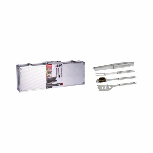 Barbecue utensils Stainless steel 46 x 16 x 8 cm 4 Pieces