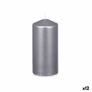 Candle Acorde 92539 Silver 7 x 15,5 x 7 cm (12 Units)