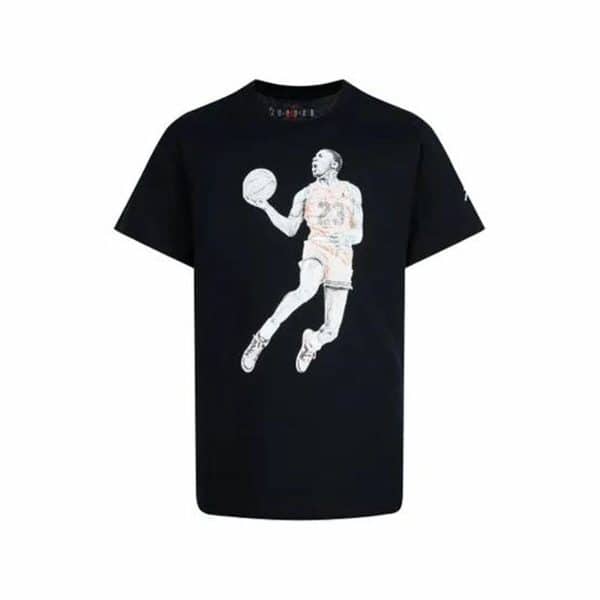 Child's Short Sleeve T-Shirt Jordan Air Black/2-3 Years - Image 3