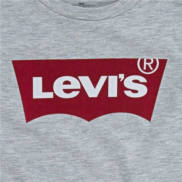 Child's Short Sleeve T-Shirt Levi's Batwing Light grey/14 Years - Image 5